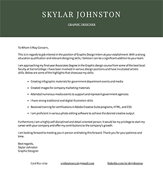 cover letter site